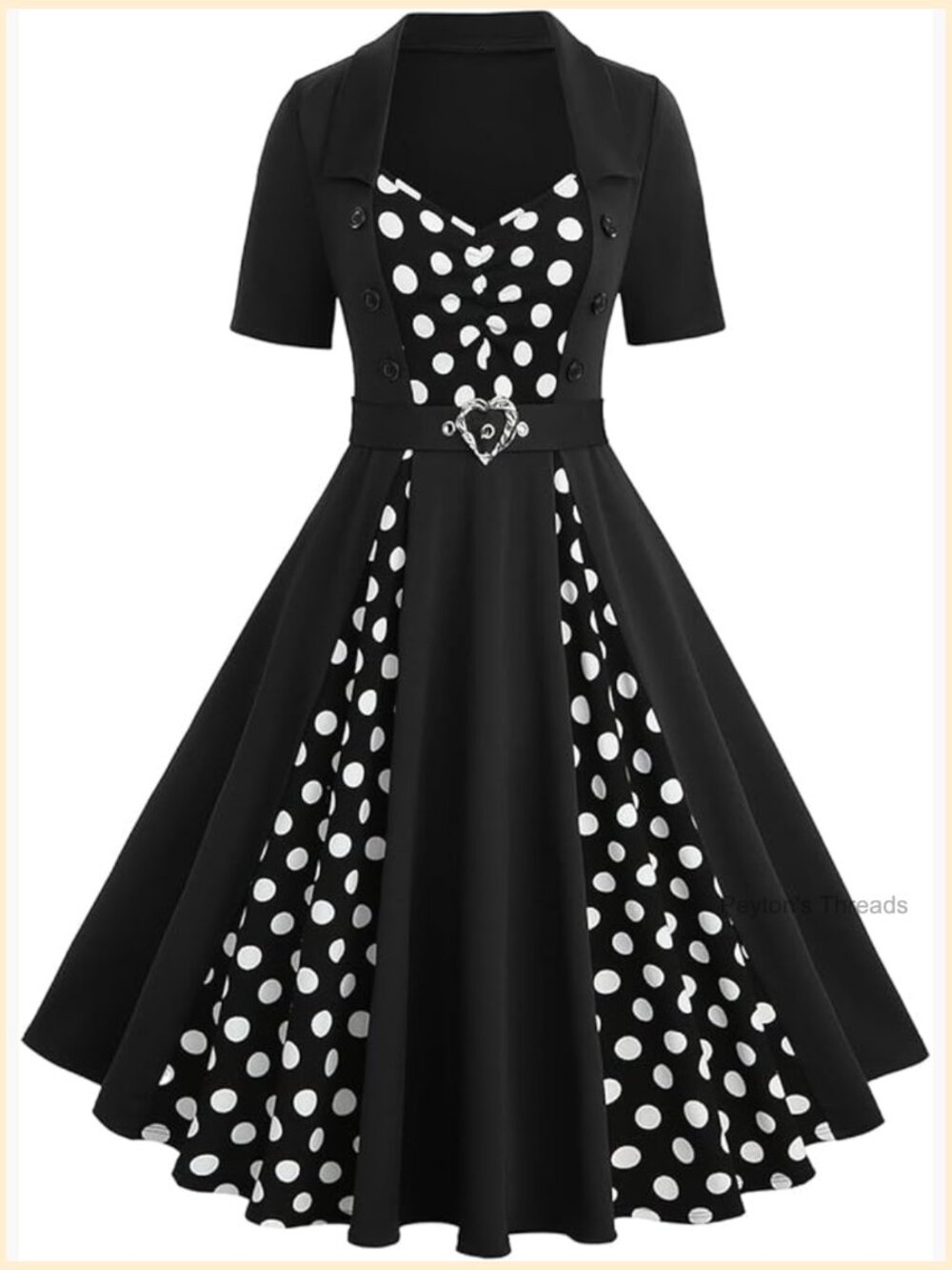 Plus Size 1950s Retro Vintage Rockabilly Cocktail Swing Dress Midi A-Line V-Neck